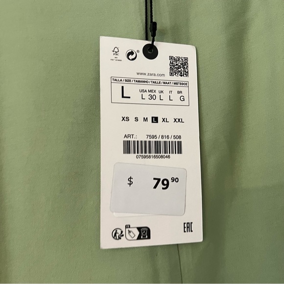 NWT Zara High Waisted, Wide Leg Pants - Picture 6 of 9